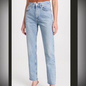 Agolde Light Blue Straight Leg Jeans